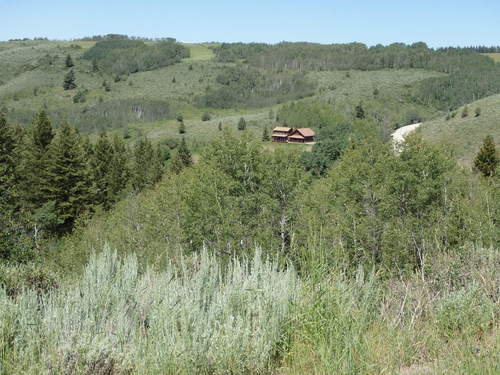 GDMBR:  Looking across the Warm River valley toward a nice home.